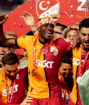 Victor Osimhen celebrating with teammates Strategic Ambitions and Uncertain Futures: The Turbulent Chase for Top Strikers