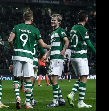 Viktor Gyökeres with other Sporting SP teammates Sporting CP’s Stand Reinforces Club’s Power in Player Transfers